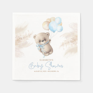 Guardanapo De Papel Chá de fraldas de Urso Azul e Castanho