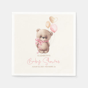 Guardanapo De Papel Chá de fraldas de Urso Rosa e Castanho