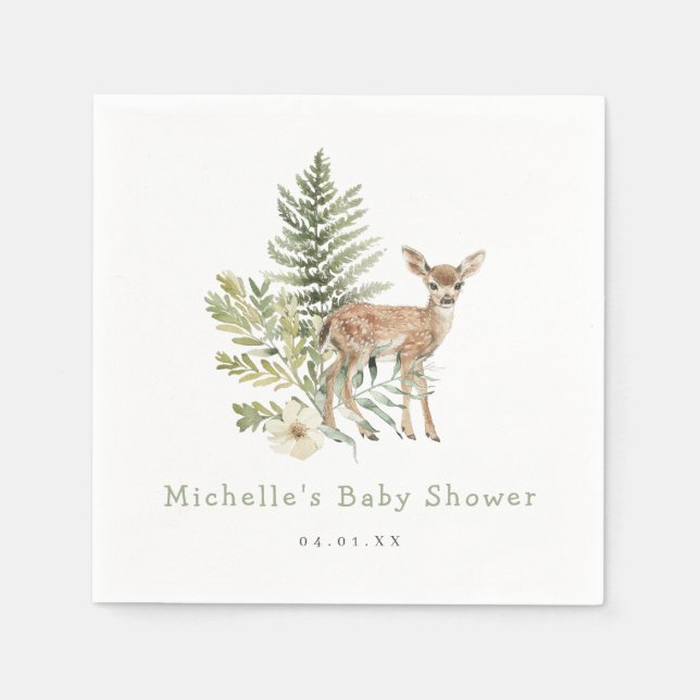 Guardanapo De Papel Chá de fraldas de veados de madeira (Frente)