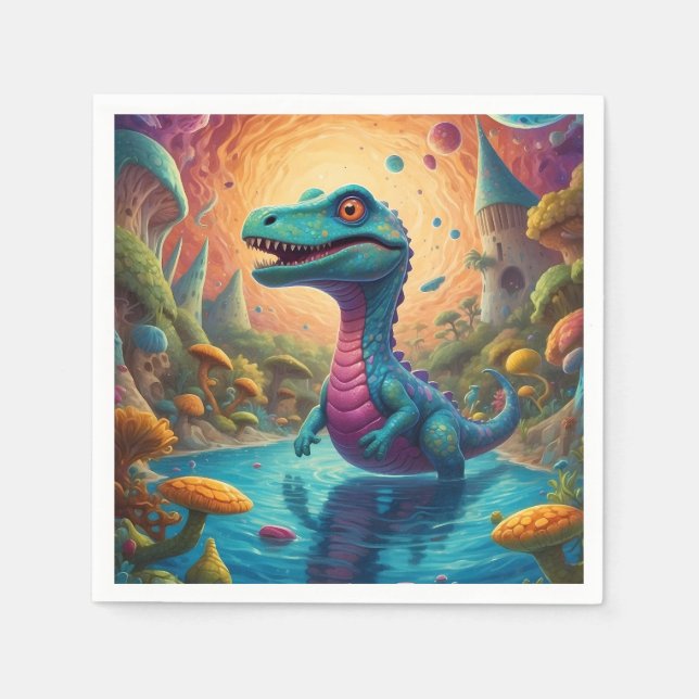 Guardanapo De Papel Chá de fraldas Dino-Mite (Frente)