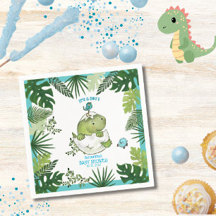 Guardanapo De Papel Chá de fraldas Dino Ovo Hatch Boy Watercolor