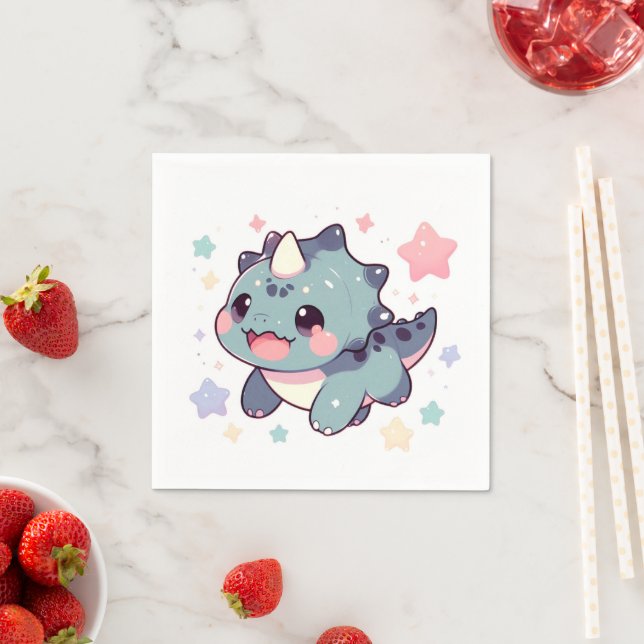Guardanapo De Papel Chá de fraldas Dino Pastel Dinosaur (Insitu)