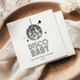 Guardanapo De Papel Chá de fraldas 'Disco Baby' da Silver Disco Ball