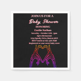 Guardanapo De Papel Chá de fraldas do Coração do Esqueleto