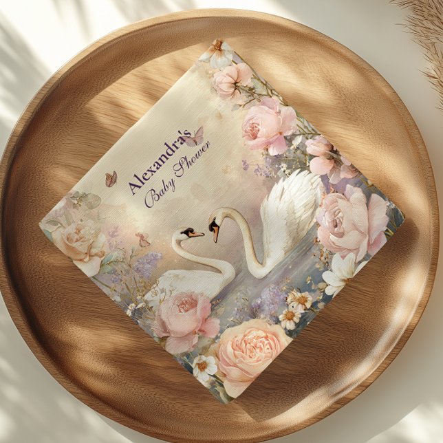 Guardanapo De Papel Chá de fraldas do Jardim do Lago Swan (Criador carregado)