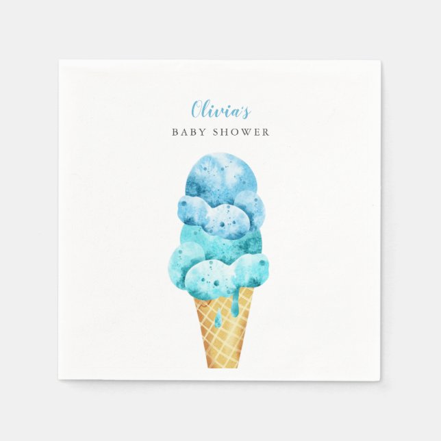 Guardanapo De Papel Chá de fraldas do sorvete Theme Boy (Frente)