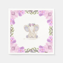 Guardanapo De Papel Chá de fraldas Elefante Baby Girl