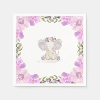 Guardanapo De Papel Chá de fraldas Elefante Baby Girl