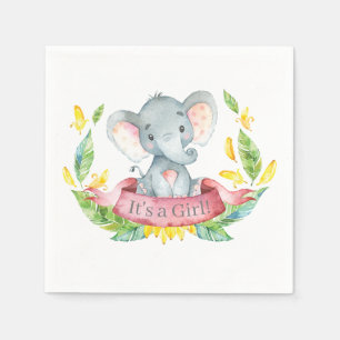 Guardanapo De Papel Chá de fraldas Elefante Rosa Napkins