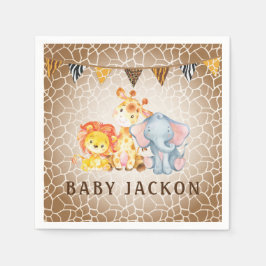 Guardanapo De Papel Chá de fraldas Elefante Selva Napkins