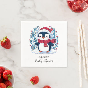 Guardanapo De Papel Chá de fraldas Elegante Kids Penguin