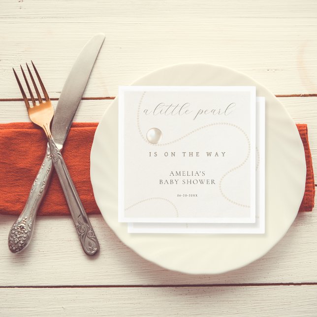 Guardanapo De Papel Chá de fraldas Elegante Pearl Clássico (Criador carregado)