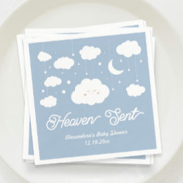 Guardanapo De Papel Chá de fraldas enviado ao céu azul