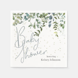 Guardanapo De Papel Chá de fraldas Eucalyptus simples verde