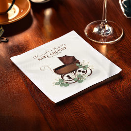 Guardanapo De Papel Chá de fraldas Eucalyptus Vintage Carruagem Cute