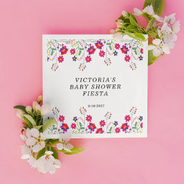 Guardanapo De Papel Chá de fraldas Fiesta das flores mexicanas