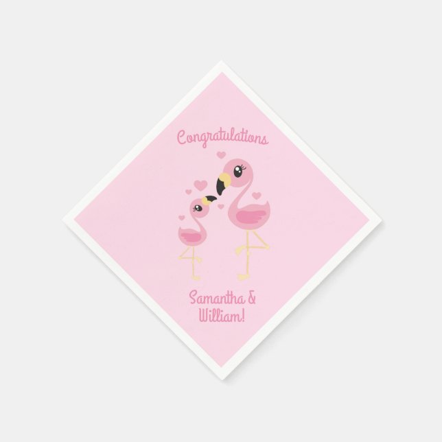Guardanapo De Papel Chá de fraldas Flamingo Rosa (Canto)