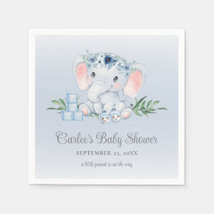 Guardanapo De Papel Chá de fraldas Floral Bebezinho Elefante-Cinto