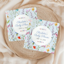 Chá de fraldas Floral Blue Boy