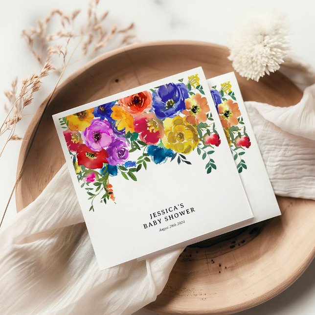 Guardanapo De Papel Chá de fraldas Floral Brilho (Criador carregado)