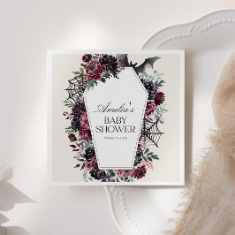 Guardanapo De Papel Chá de fraldas Floral Coffin Halloween