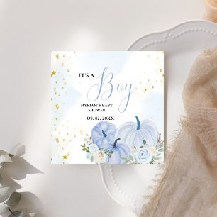 Guardanapo De Papel Chá de fraldas Floral de Abóbora Azul