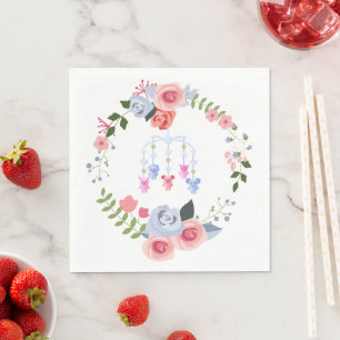 Guardanapo De Papel Chá de fraldas Floral de Bebê Animal