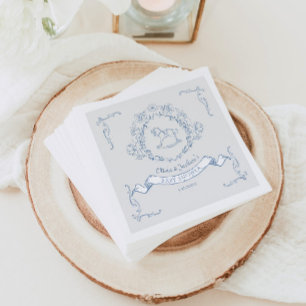 Guardanapo De Papel Chá de fraldas floral de Chinoiserie Toile