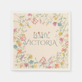Guardanapo De Papel Chá de fraldas floral de flor selvagem