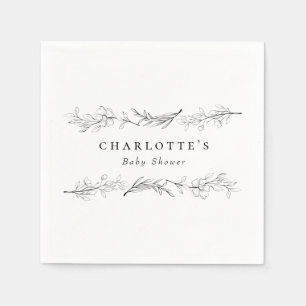 Guardanapo De Papel Chá de fraldas Floral de Flor Selvagem Moderno