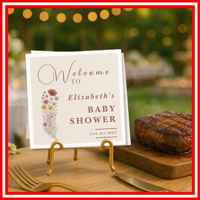 Guardanapo De Papel Chá de fraldas Floral de Laranja Queimado (Criador carregado)