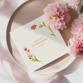 Guardanapo De Papel Chá de fraldas Floral Desenhado Da Mão Bonita
