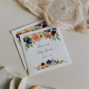 Guardanapo De Papel Chá de fraldas Floral Elegante Multicolor Napkins