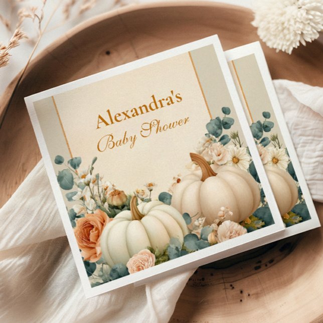 Guardanapo De Papel Chá de fraldas Floral Russo Pumpkin (Criador carregado)