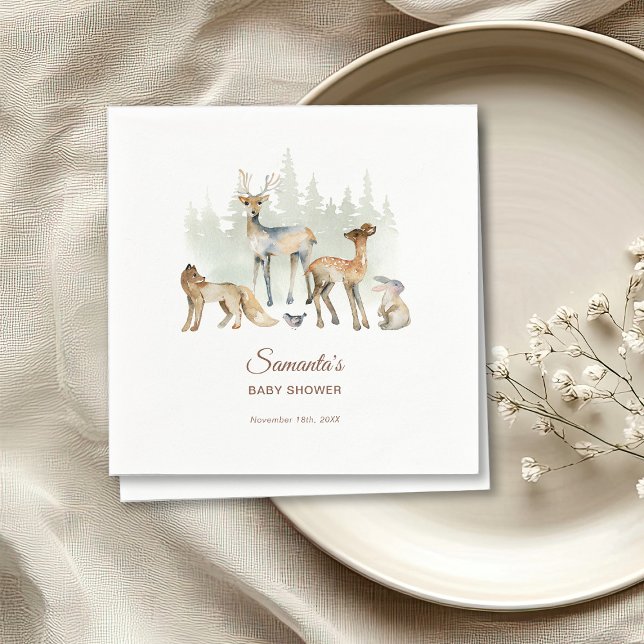 Guardanapo De Papel Chá de fraldas Florestal de Animais (Criador carregado)