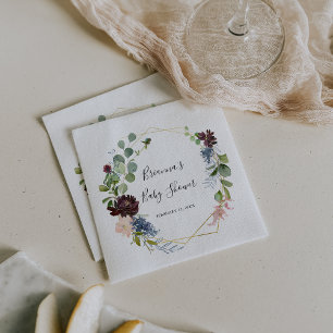 Guardanapo De Papel Chá de fraldas Geométrico Dourado Burgundy