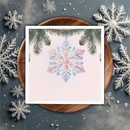 Guardanapo De Papel Chá de fraldas giro moderno de inverno Flocos de n