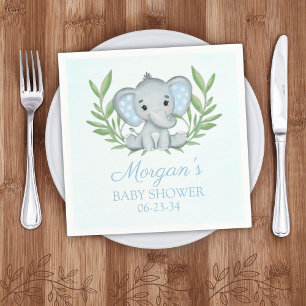Guardanapo De Papel Chá de fraldas Greenerence Elephant Blue Boy
