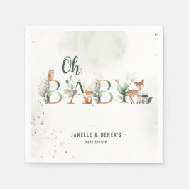 Guardanapo De Papel Chá de fraldas Greenery Woodland