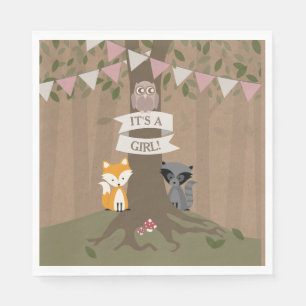 Guardanapo De Papel Chá de fraldas inspirado Cardstock da floresta -