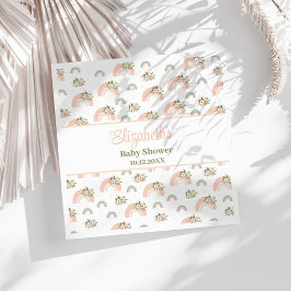 Guardanapo De Papel Chá de fraldas Inverso Floral Rosa Napkins