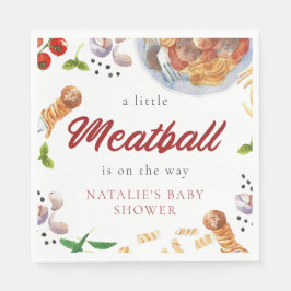 Guardanapo De Papel Chá de fraldas Italiano De Meatball Em Aquarela