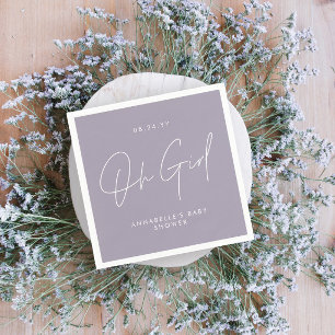 Guardanapo De Papel chá de fraldas lilac roxo elegante