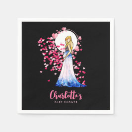 Guardanapo De Papel Chá de fraldas Loura Vestida em Maternidade