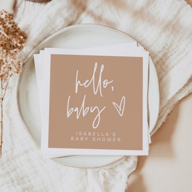 Guardanapo De Papel CHÁ DE FRALDAS MARLO Modern Bohemian Terracotta (Criador carregado)