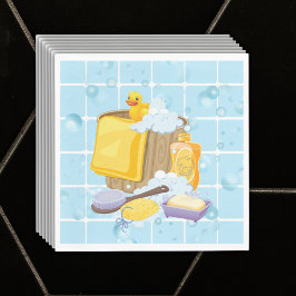 Guardanapo De Papel Chá de fraldas Moderno de Bolhas de Borracha Ducky