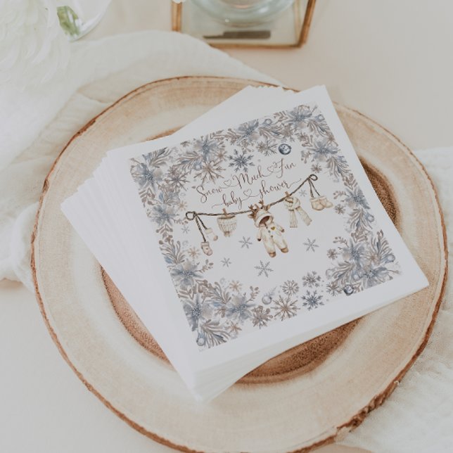 Guardanapo De Papel Chá de fraldas muito divertido na neve do inverno (Criador carregado)