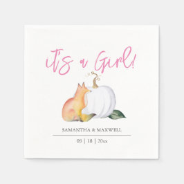 Guardanapo De Papel Chá de fraldas Napkins Call Woodland Pumpkin