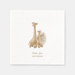 Guardanapo De Papel Chá de fraldas Neutral Boho Pampas Grass Giraffe