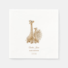 Guardanapo De Papel Chá de fraldas Neutral Boho Pampas Grass Giraffe